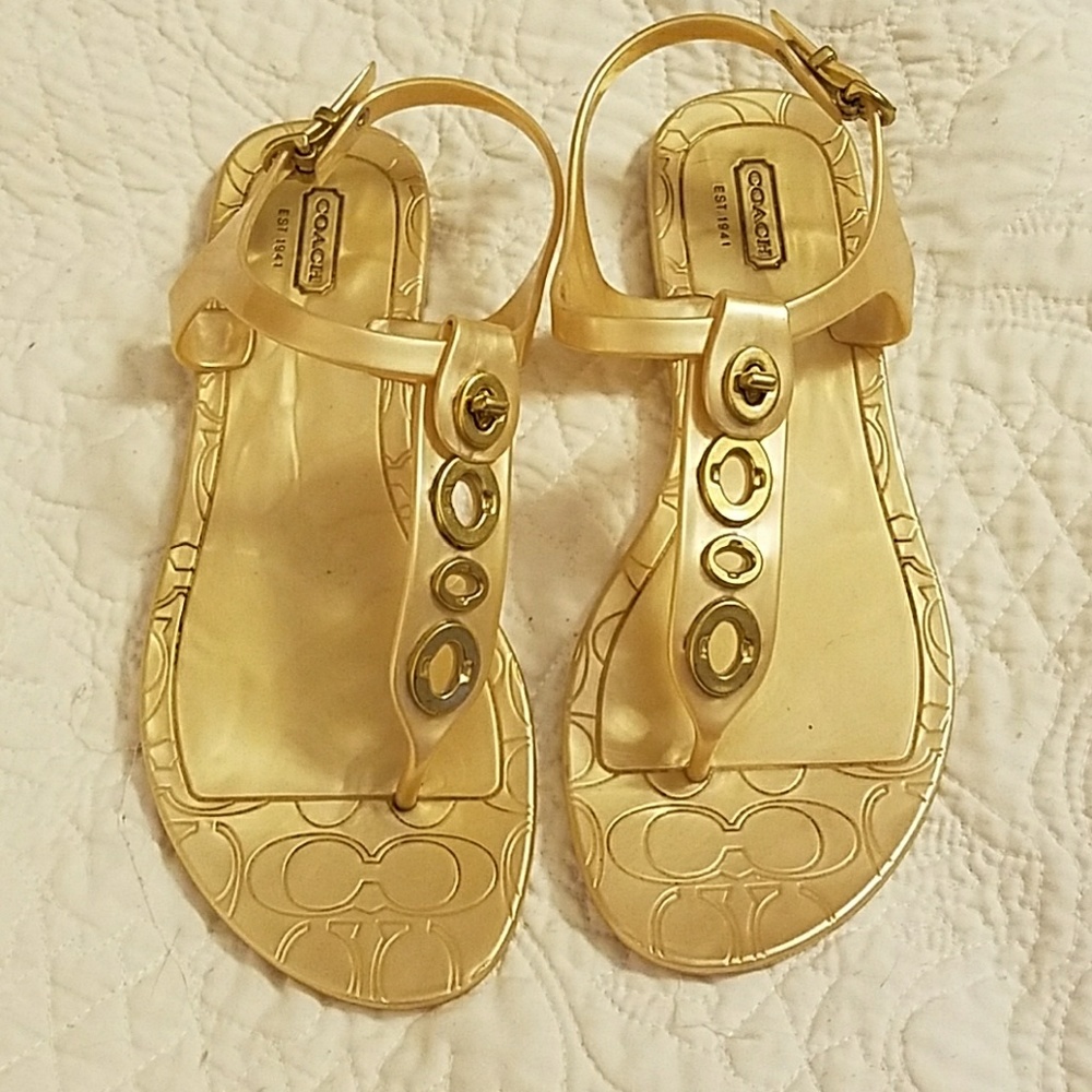 Coach Gold sandals